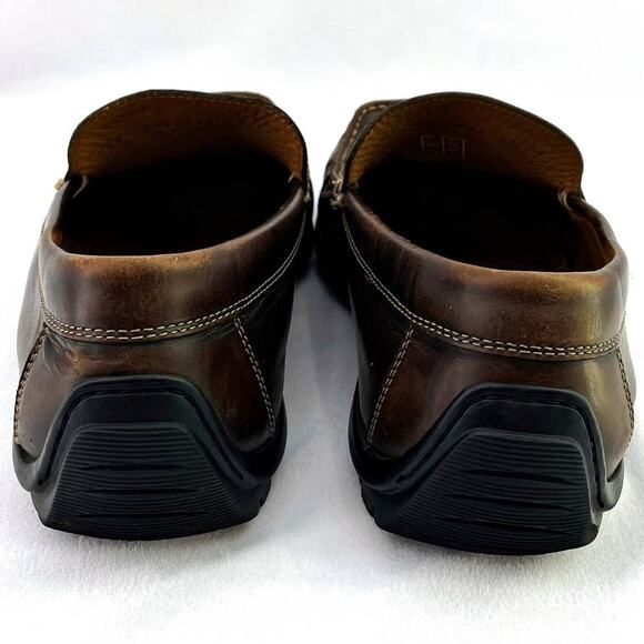 ECCO Vegetable Tanned Brown Leather Slip-On Loafers Shoes Size 43 EU 9 US